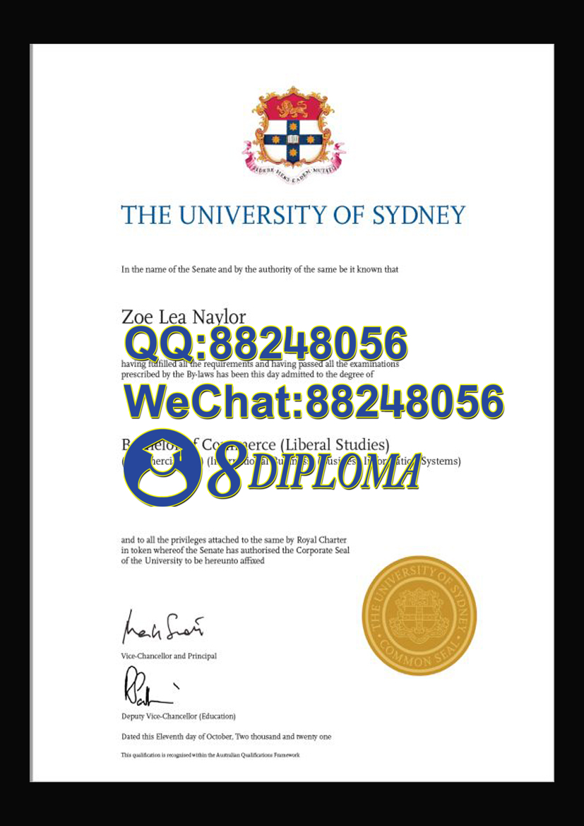 悉尼大学畢業證樣本
