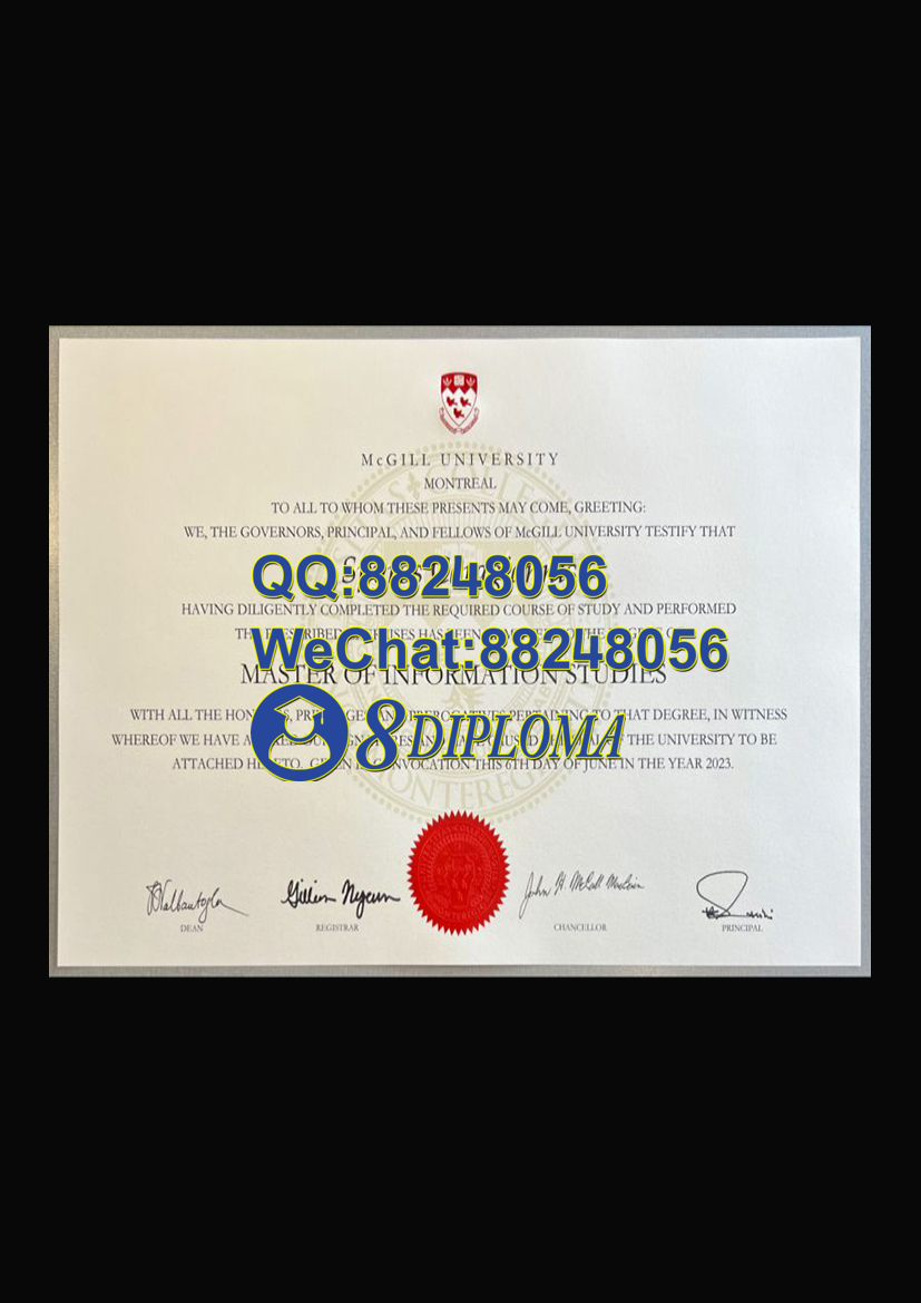 麦吉尔大学畢業證樣本