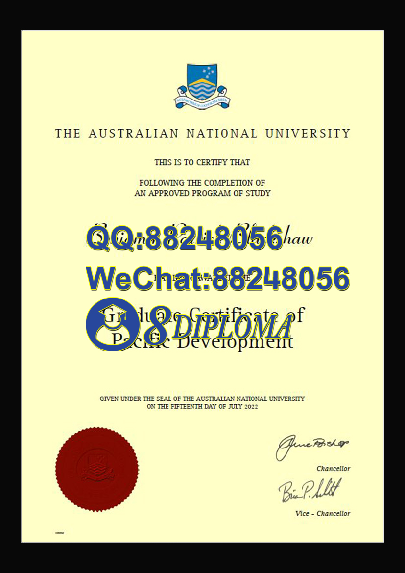澳洲国立大学大學畢業證樣本