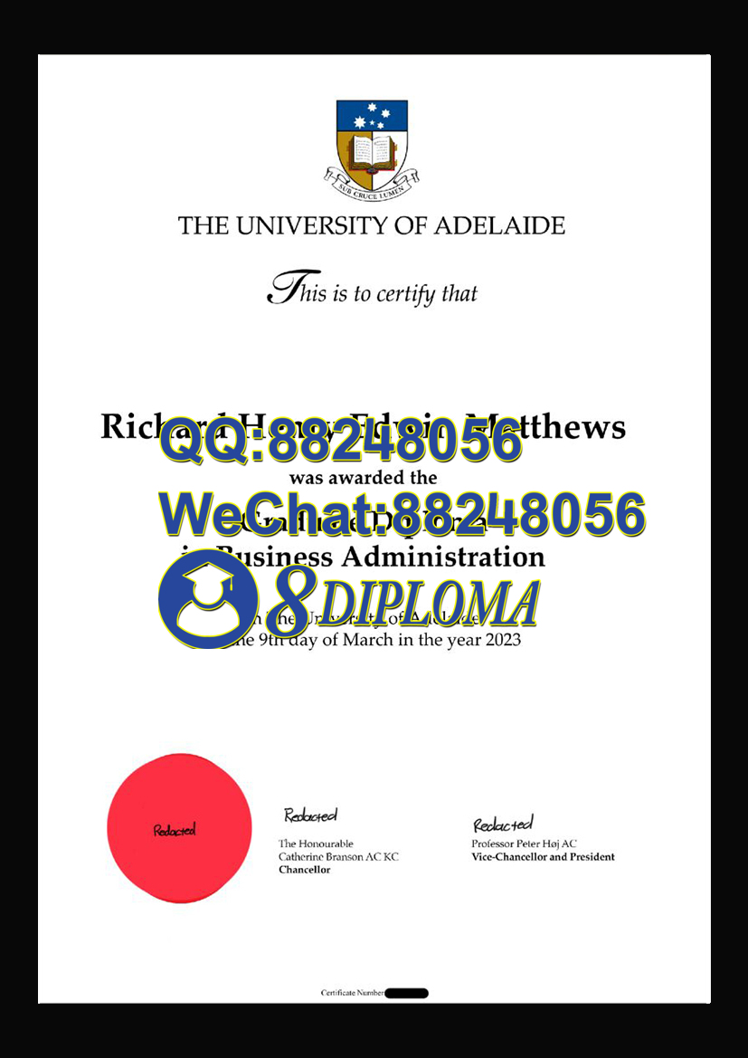 阿德雷德大学毕业证样本