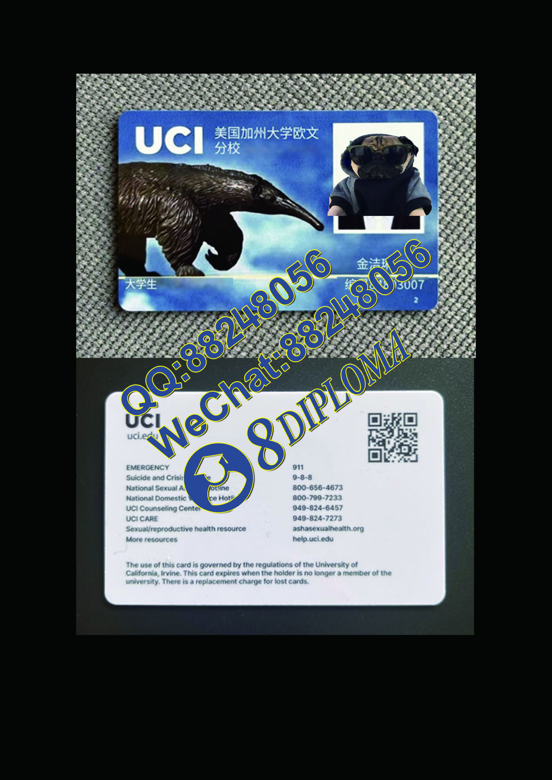 UCI学生卡定制
