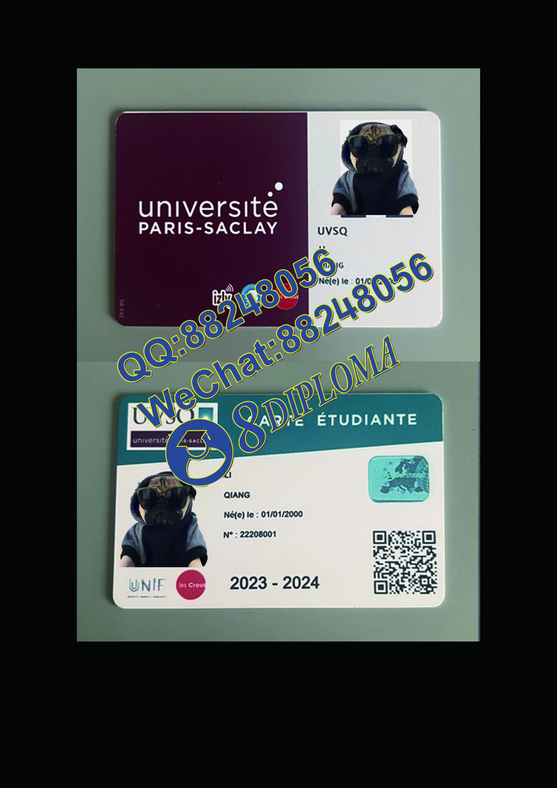 凡尔赛-萨克雷大学学生证定制