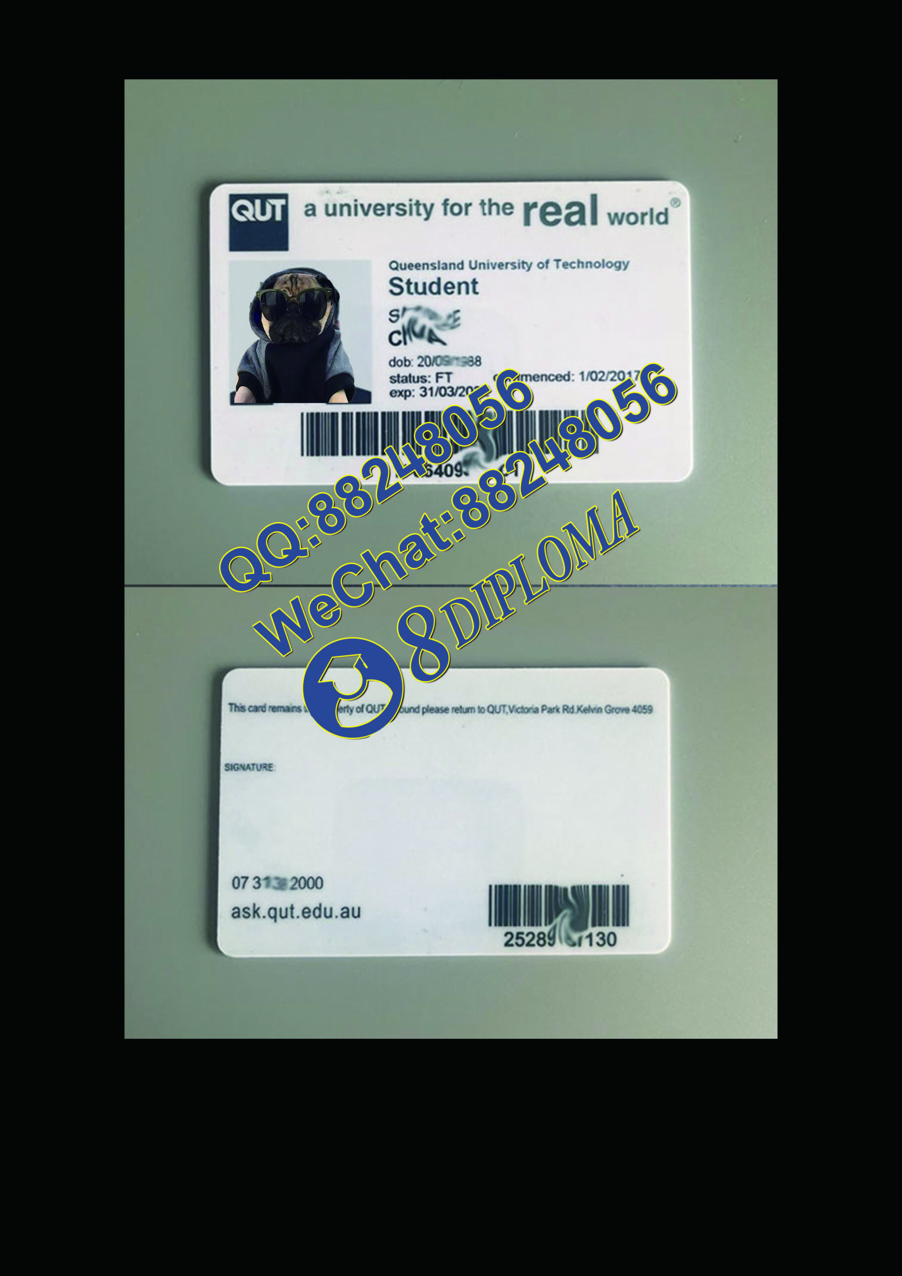 昆士兰科技大学理工大学学生校园卡定制
