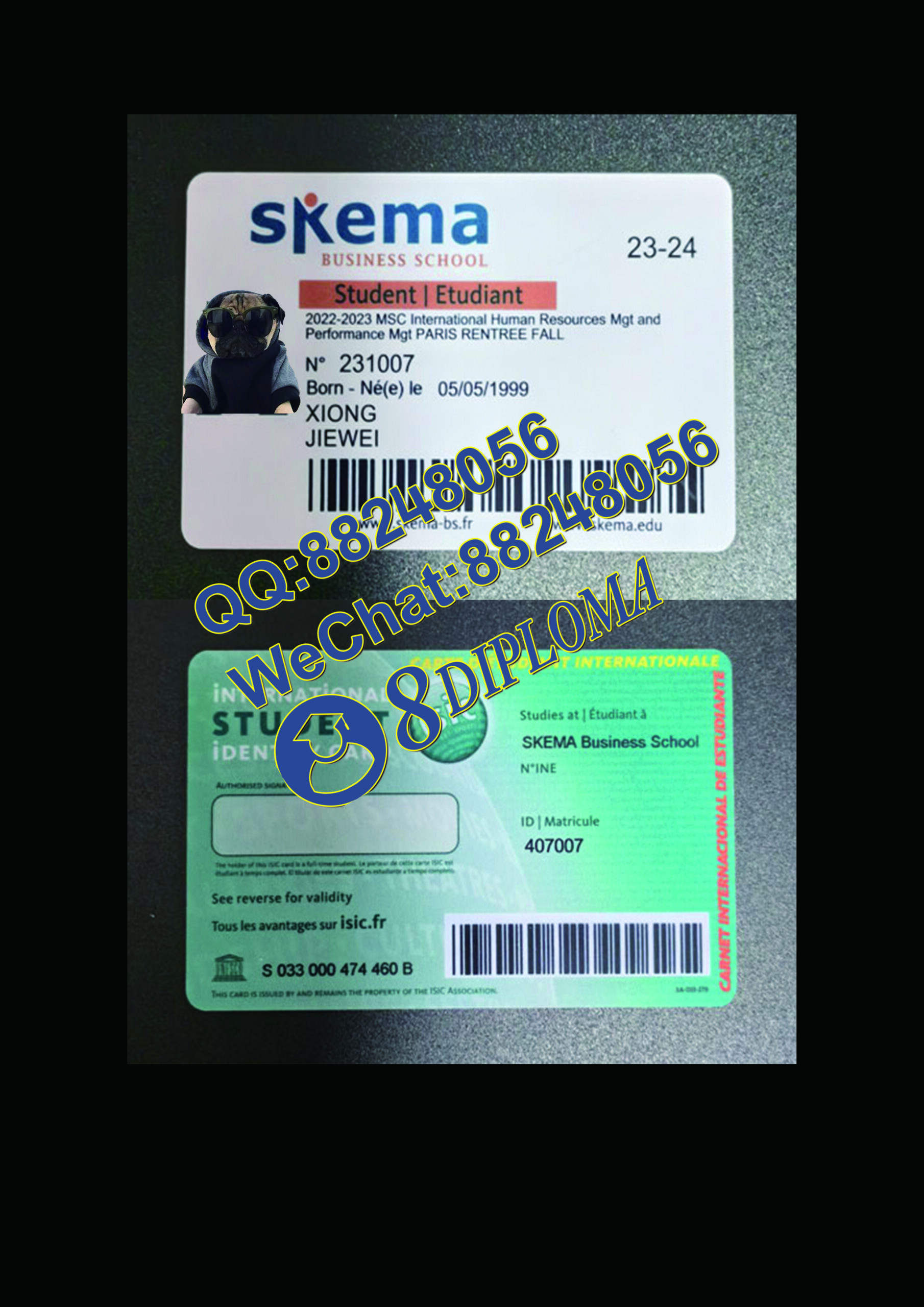 法国SKEMA商学院学生证定制