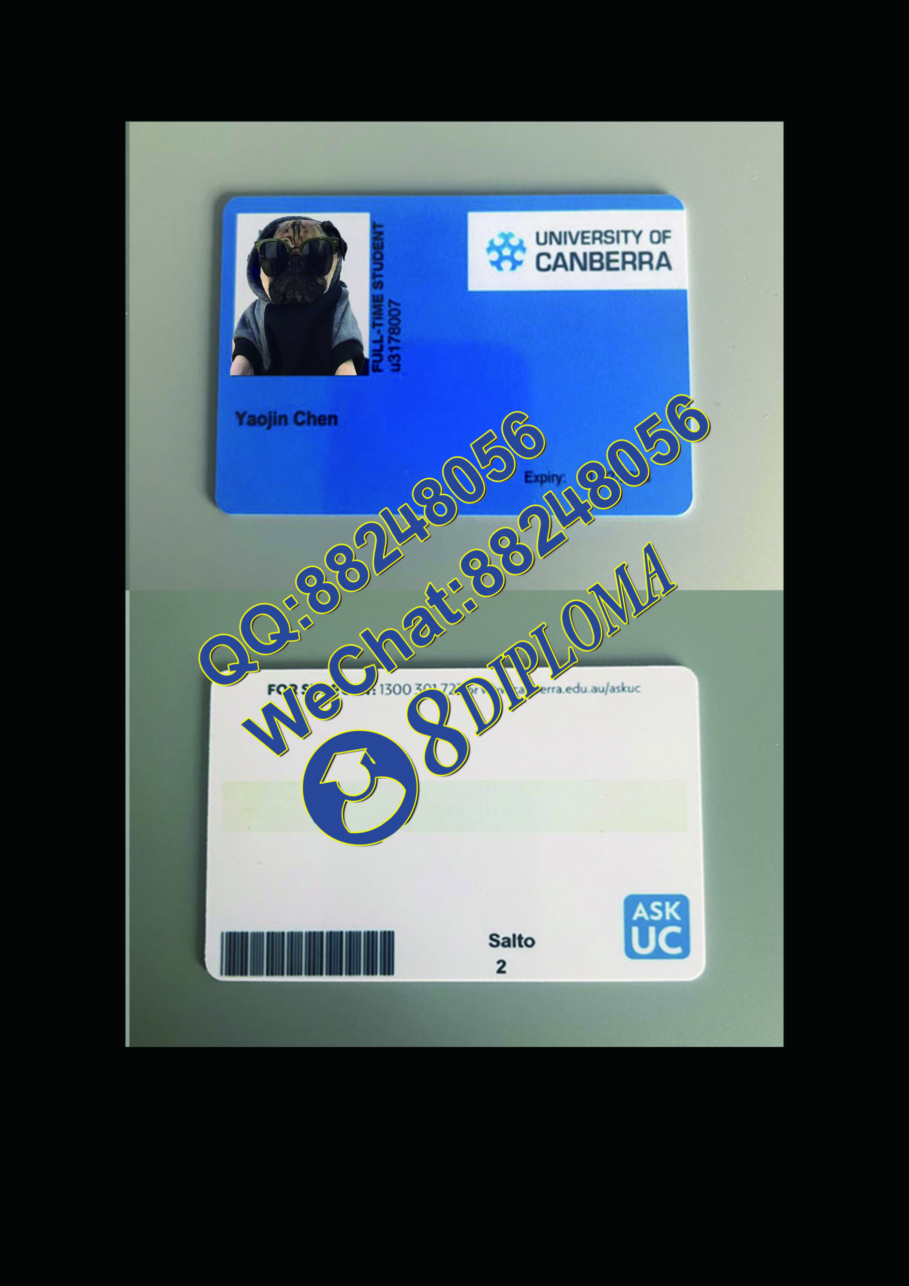 澳洲堪培拉大学学生证定制