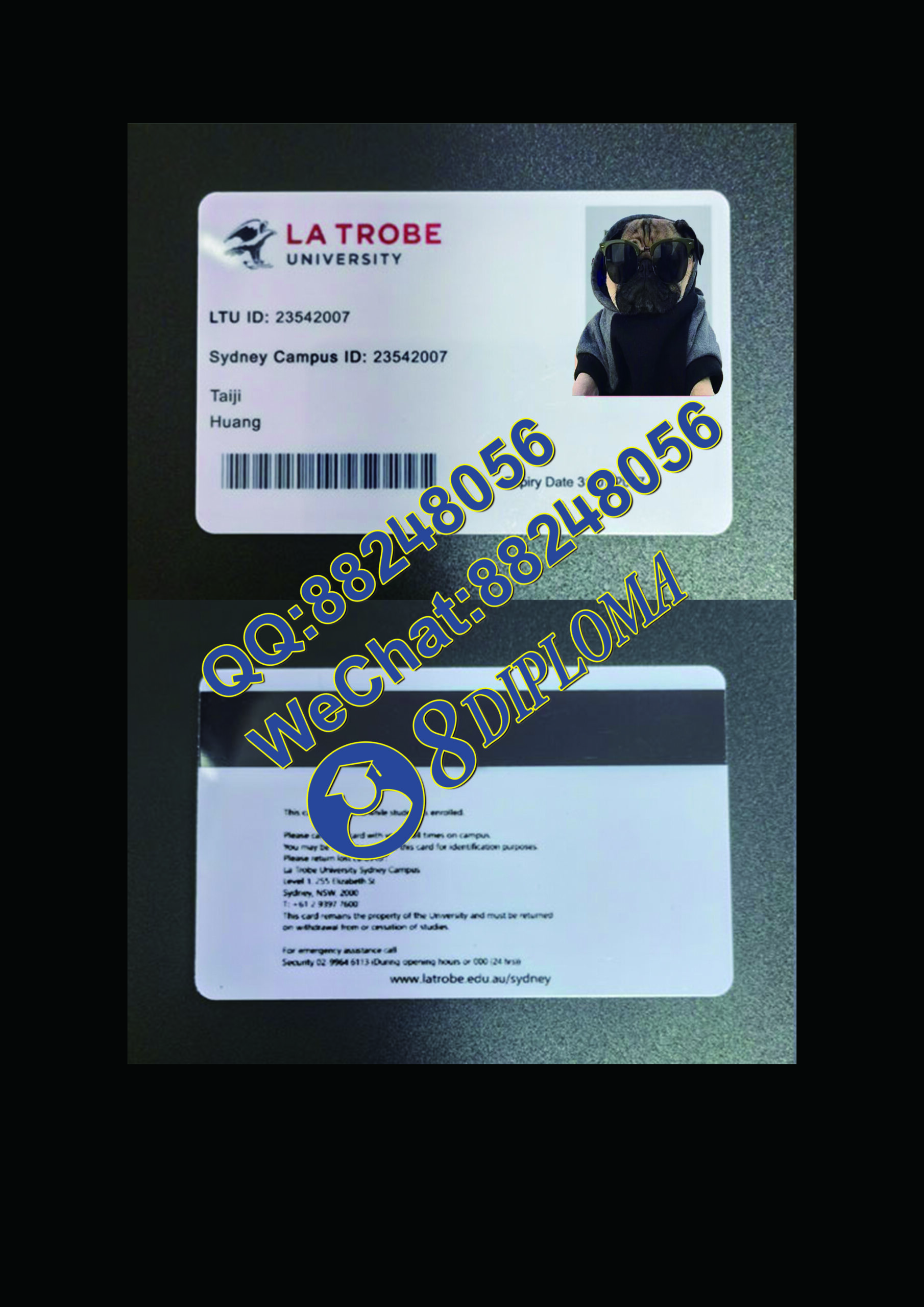 澳洲拉筹伯大学学生证定制