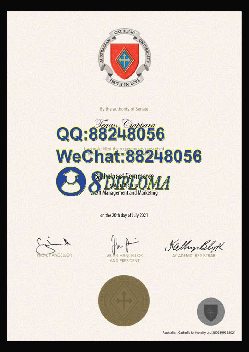 澳大利亚天主教大学毕业证成绩单制作