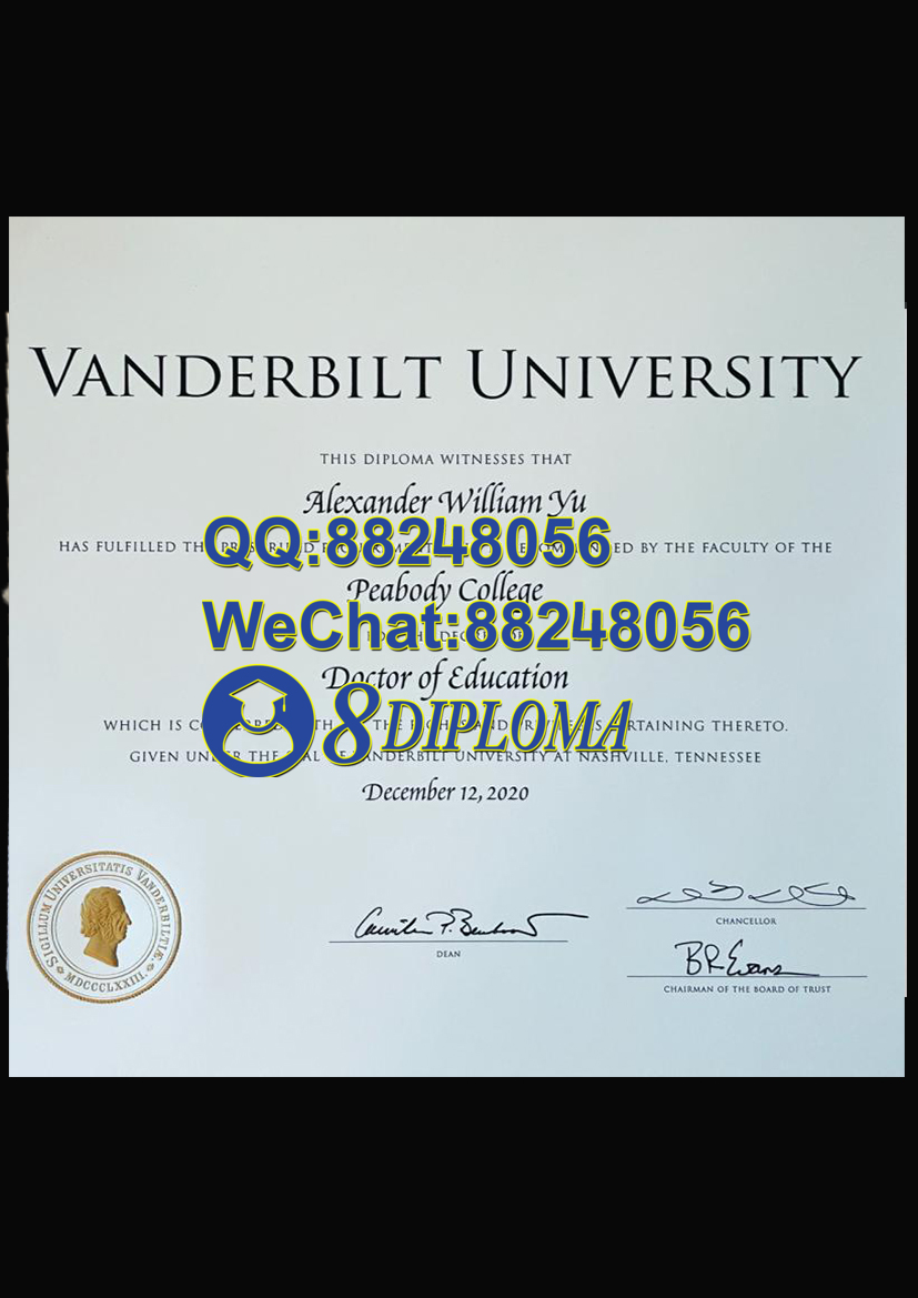 美国范德堡大学毕业证样板学位证成绩单学历认证留信认证学生卡offer信封