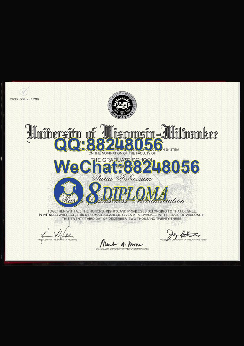 美国威斯康星大学密尔沃基分校毕业证样板学位证成绩单学历认证留信认证学生卡offer信封