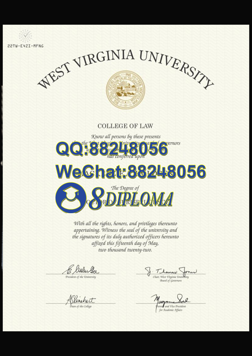 美国西弗吉尼亚大学毕业证样板学位证成绩单学历认证留信认证学生卡offer信封