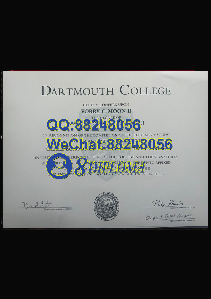 美国达特茅斯学院毕业证样板学位证成绩单学历认证留信认证学生卡offer信封