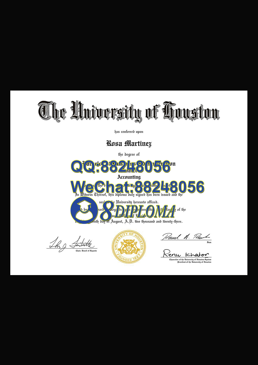 美国休斯顿大学毕业证样板学位证成绩单学历认证留信认证学生卡offer信封