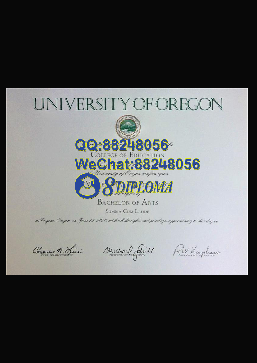 美国俄勒冈大学毕业证样板学位证成绩单学历认证留信认证学生卡offer信封