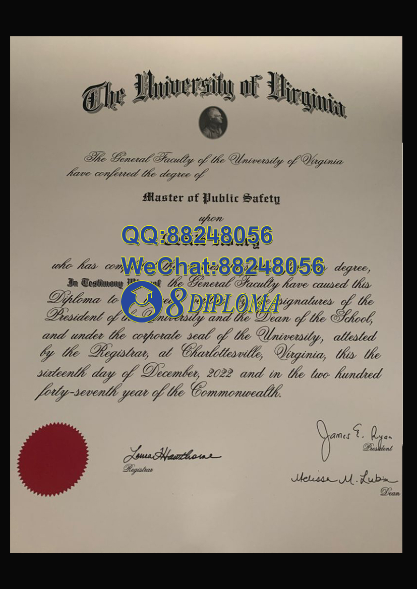 美国弗吉尼亚大学毕业证样板学位证成绩单学历认证留信认证学生卡offer信封