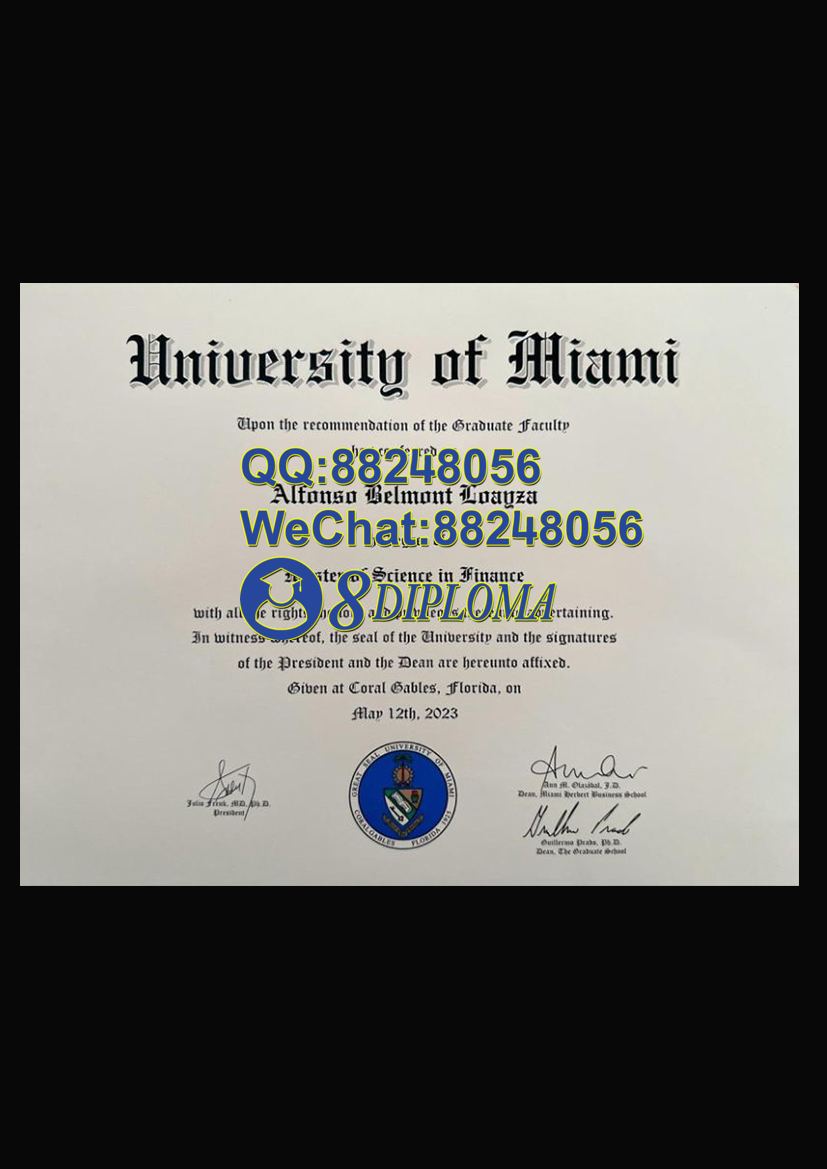 美国迈阿密大学毕业证样板学位证成绩单学历认证留信认证学生卡offer信封