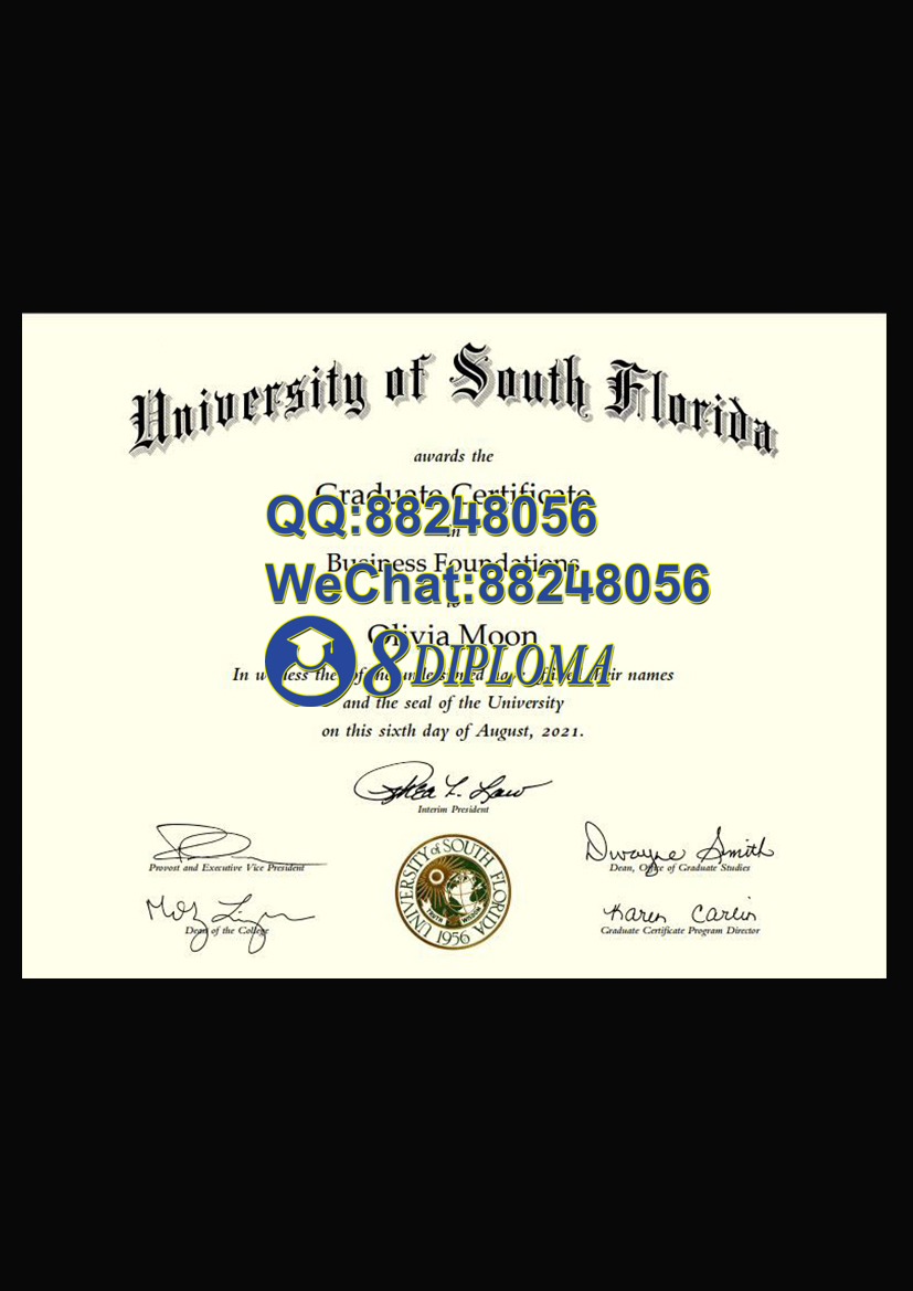 美国南佛罗里达大学毕业证样板学位证成绩单学历认证留信认证学生卡offer信封