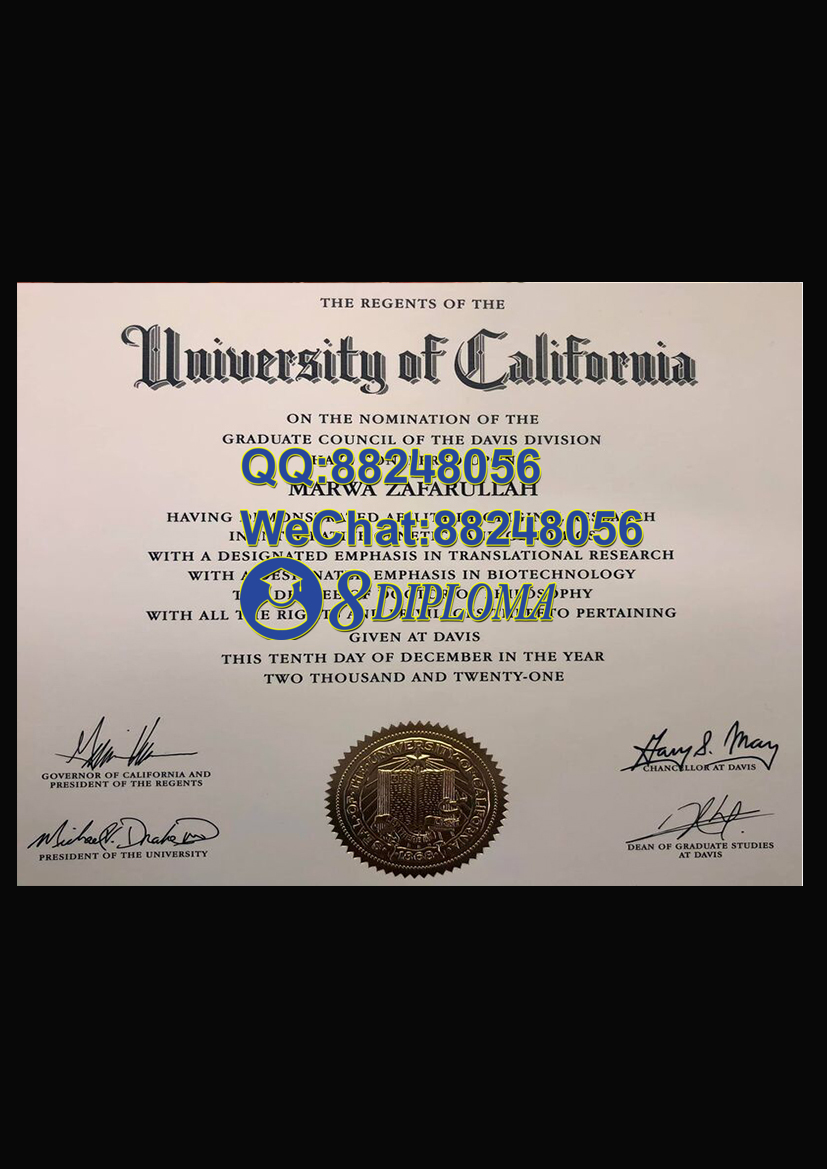 美国加州大学戴维斯分校毕业证样板学位证成绩单学历认证留信认证学生卡offer信封