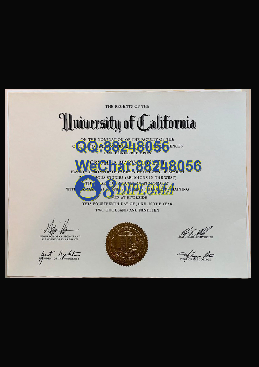 美国加州大学河滨分校毕业证样板学位证成绩单学历认证留信认证学生卡offer信封