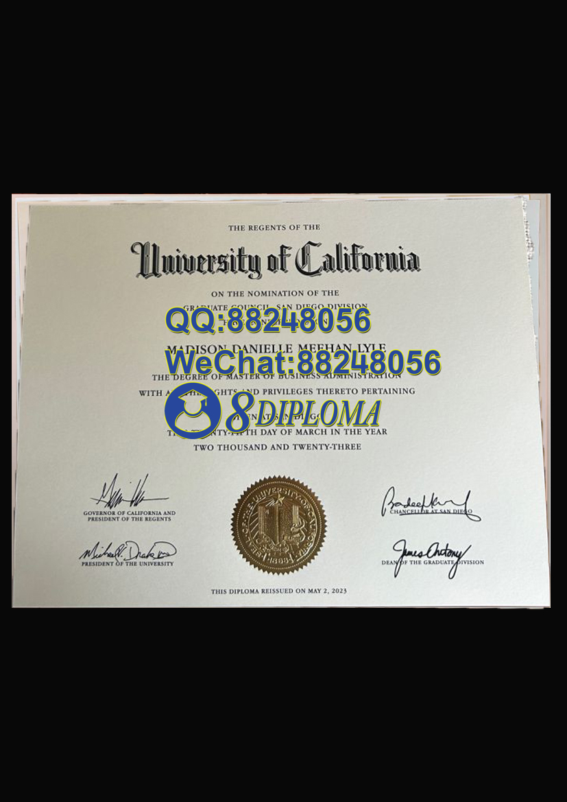 美国加州大学圣地亚哥分校毕业证样板学位证成绩单学历认证留信认证学生卡offer信封