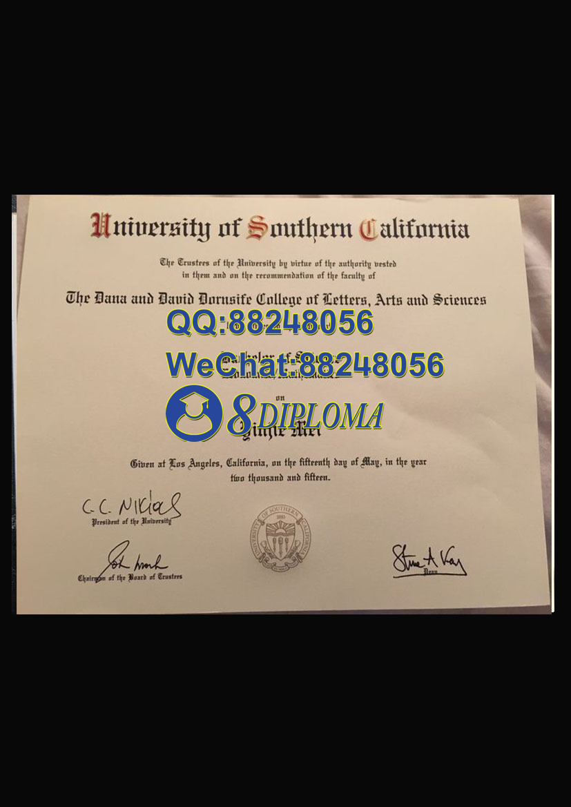 美国南加州大学毕业证样板学位证成绩单学历认证留信认证学生卡offer信封