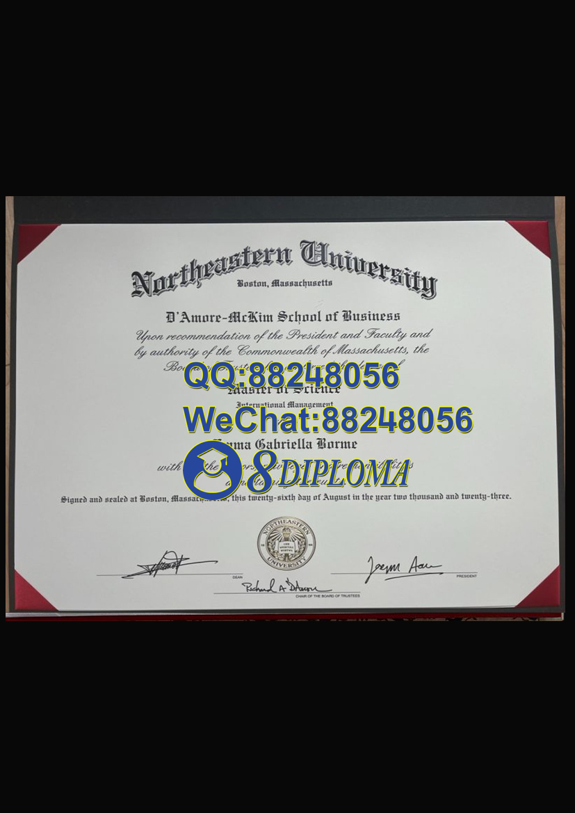 美国东北大学毕业证样板学位证成绩单学历认证留信认证学生卡offer信封