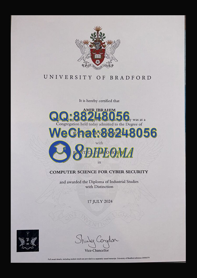 英国布拉德福德大学毕业证样板学位证成绩单学历认证留信认证学生卡offer信封