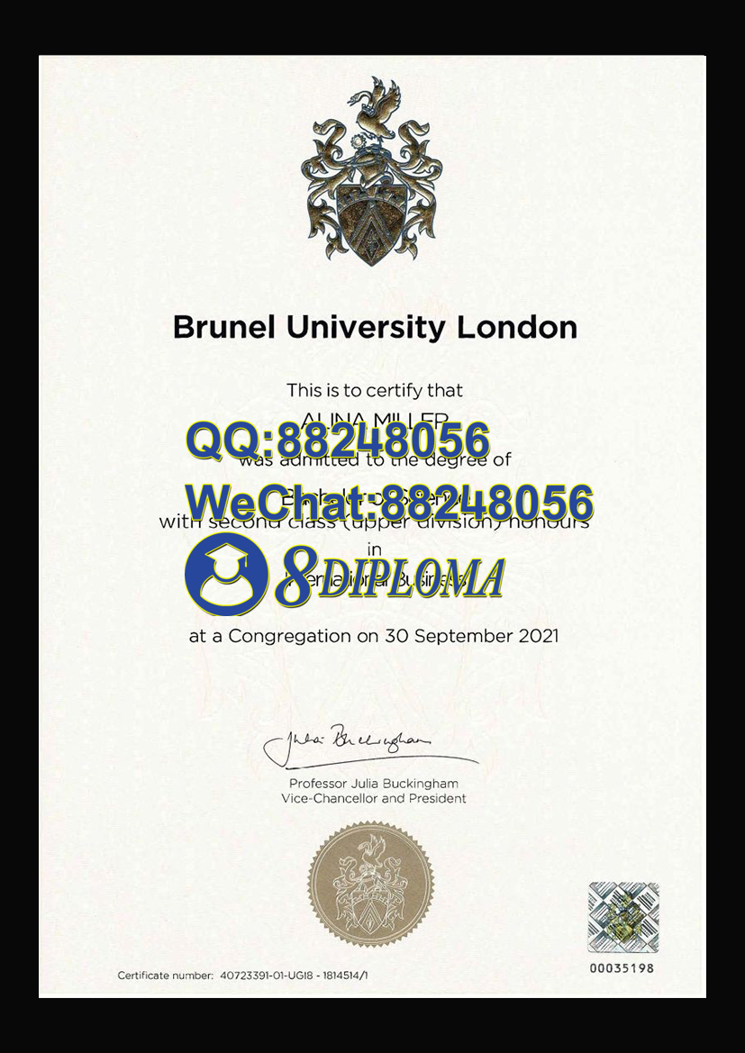 英国布鲁内尔大学毕业证样板学位证成绩单学历认证留信认证学生卡offer信封