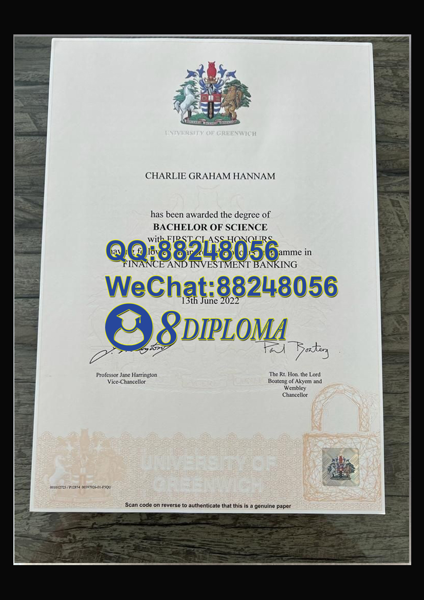 英国格林威治大学毕业证样板学位证成绩单学历认证留信认证学生卡offer信封