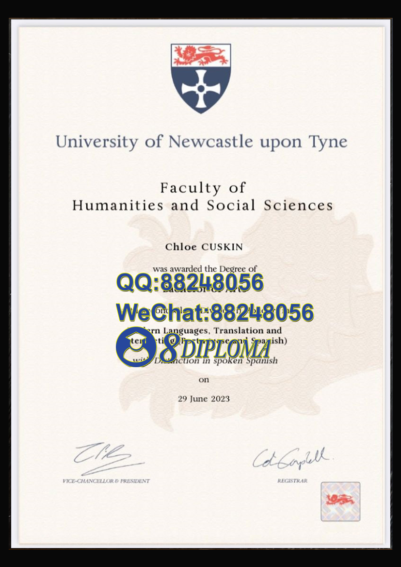 英国纽卡斯尔大学毕业证样板学位证成绩单学历认证留信认证学生卡offer信封