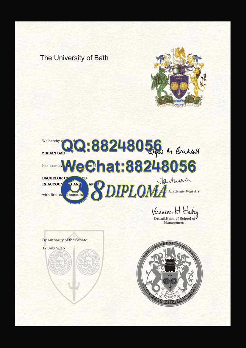 英国巴斯大学毕业证样板学位证成绩单学历认证留信认证学生卡offer信封