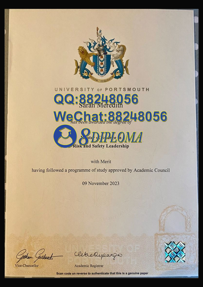 英国朴茨茅斯大学毕业证样板学位证成绩单学历认证留信认证学生卡offer信封