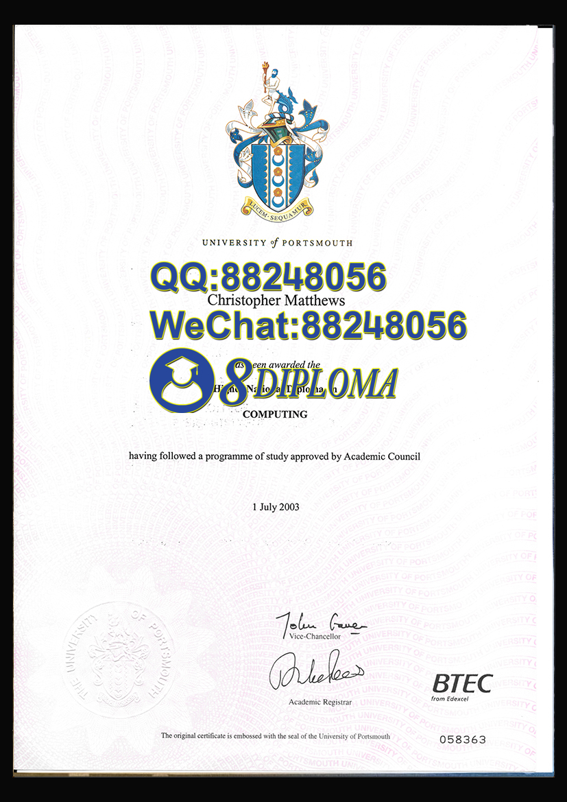 英国朴茨茅斯专科学校毕业证样板学位证成绩单学历认证留信认证学生卡offer信封