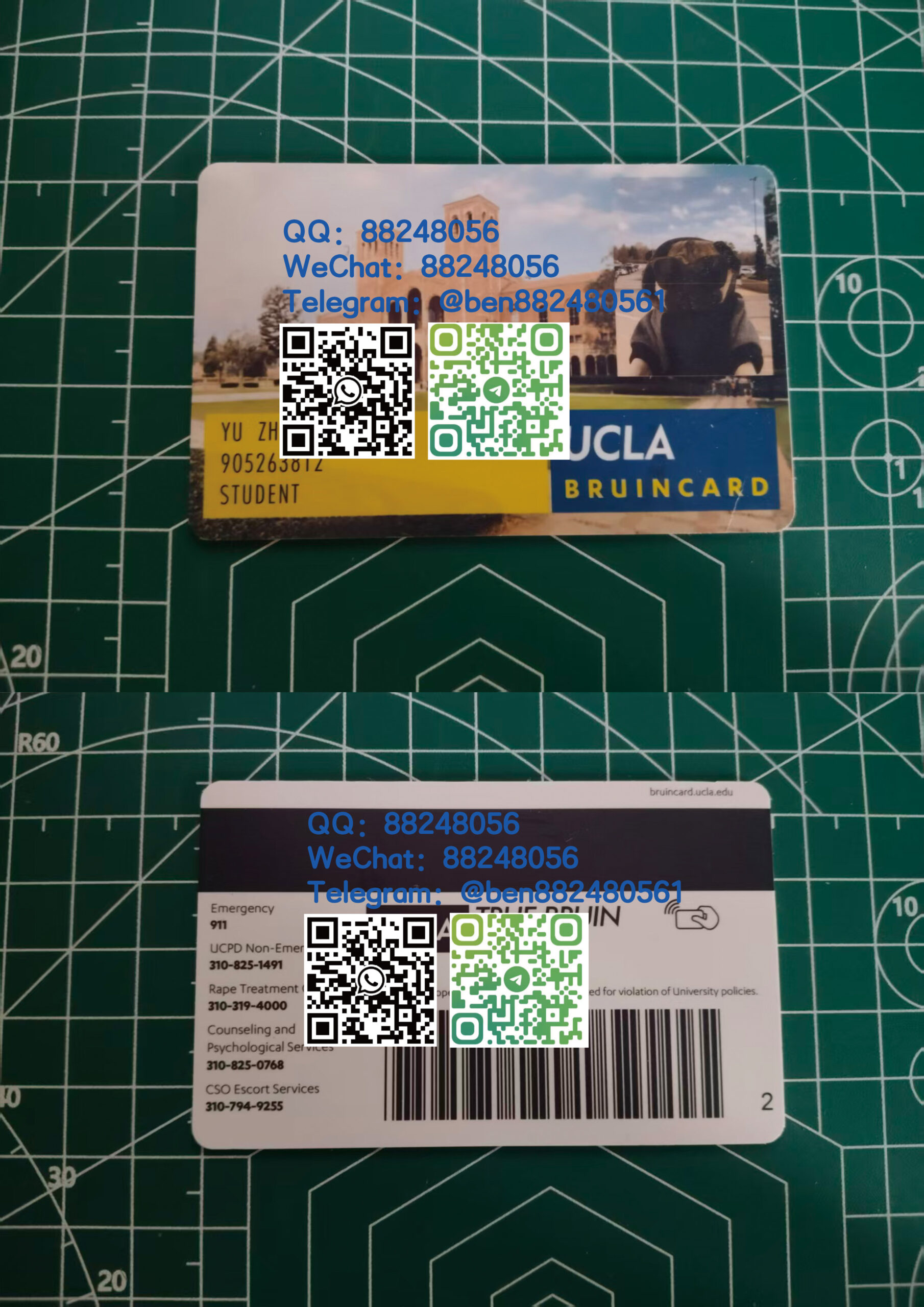 美国加州大学洛杉矶分校学生卡UCLA学生卡校园卡pvc卡定制超高清