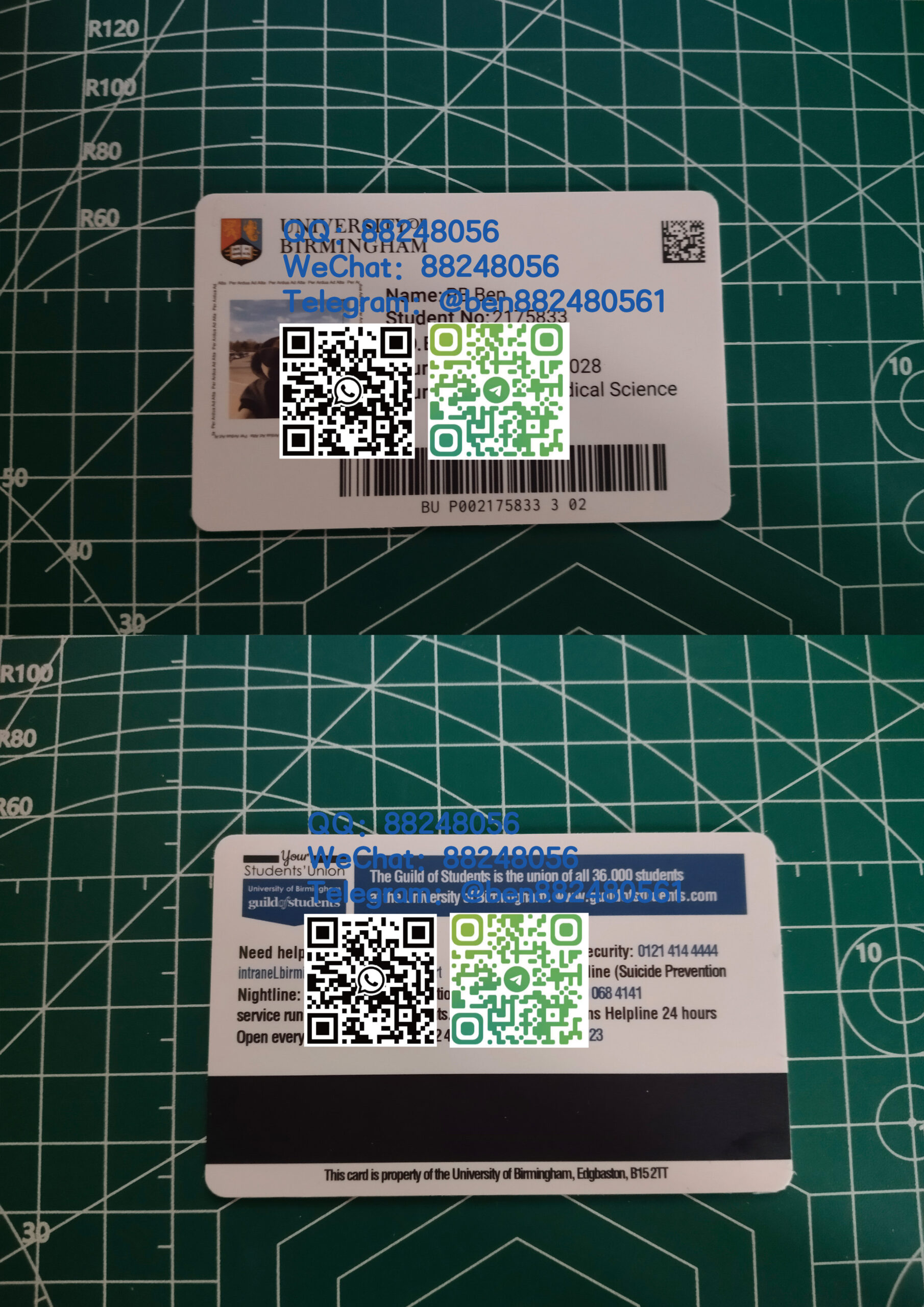 英国伯明翰大学学生卡定制购买校园卡