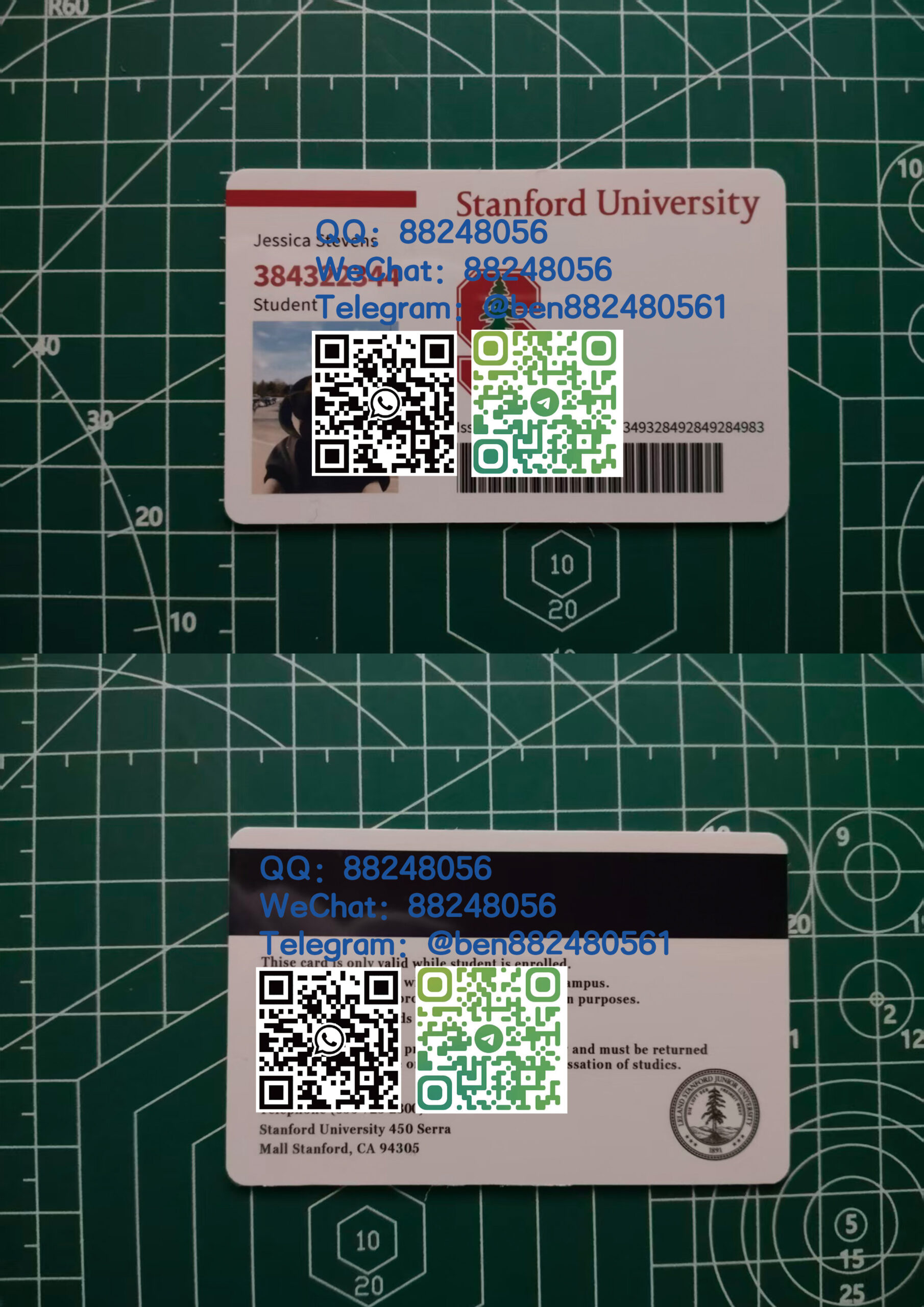 美国斯坦福大学学生卡校园卡制作购买PVC实体卡片纪念专用